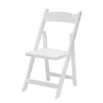 Children’s White Wood Folding Chair