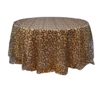 Flocking Swirl Organza Tablecloth – Upon Request