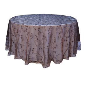 Floral Swirl Embroidery Tablecloth