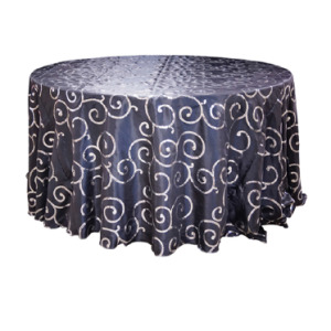 Swirl Sequins Taffeta Tablecloth
